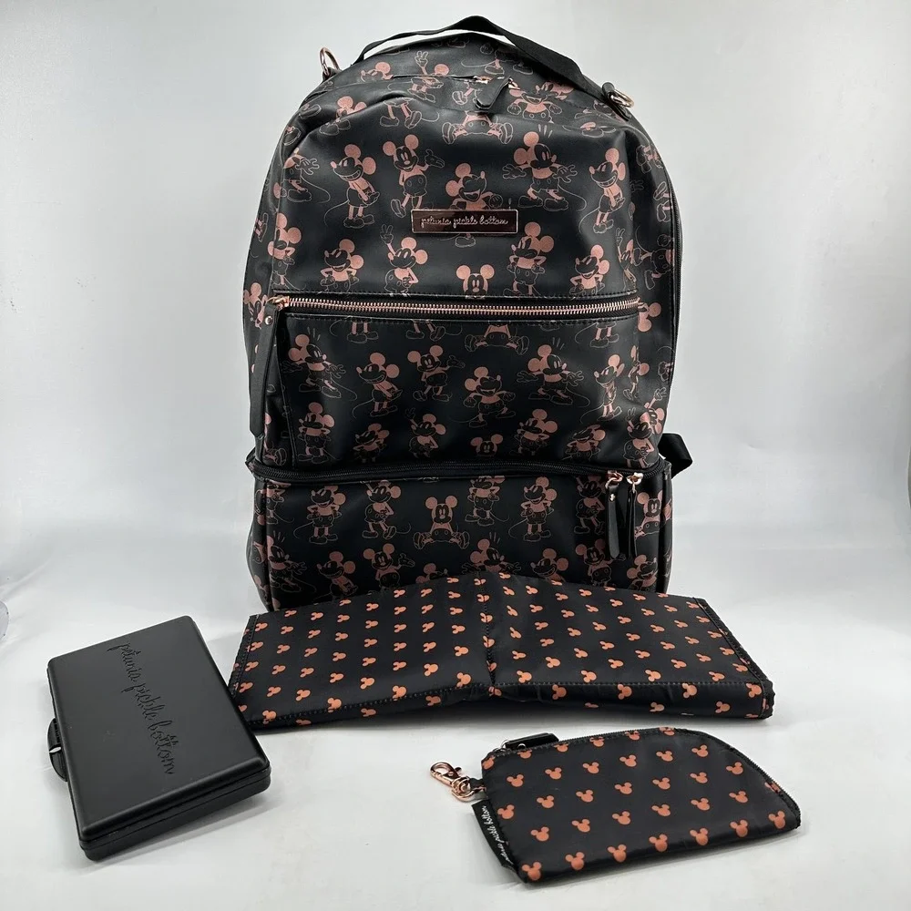 Petunia Pickle Bottom Disney Mickey Diaper Backpack Black Baby‎ Portable Set